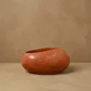 The Olute-  6.0"x4.0"x3.0" I Pebble planter I Terracotta red I Crafted minimalism I Environment friendly
