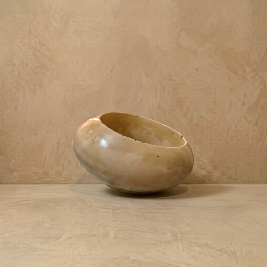 The Olute-  6.0"x4.0"x3.0" I Pebble planter I Mustard yellow I Crafted minimalism I Environment friendly