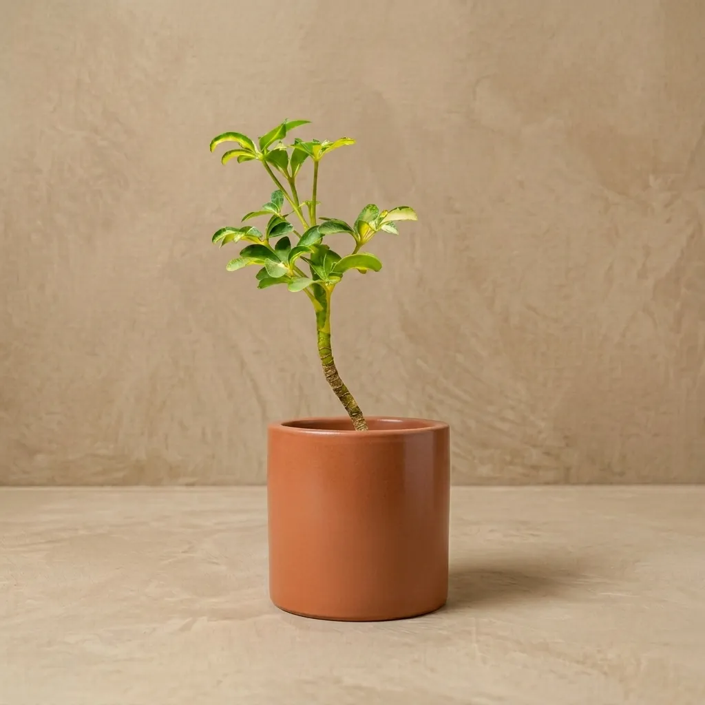 Cylo-4 | Cylindrical planter | 4"x4"| made from recycled concrete| handcrafted | Pack of 1 Terracotta.