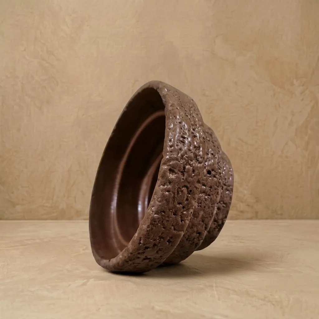 The Tread- 4.5"x4.5"x2.5" I Stepped Planter I Steeped design I Rough stoned texture I Terracotta Red