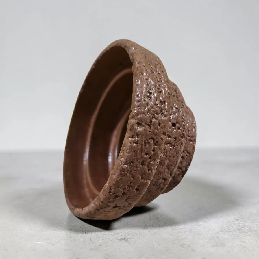 [REC-Tread-Tera] The Tread- 4.5"x4.5"x2.5" I Stepped Planter I Steeped design I Rough stoned texture I Terracotta Red