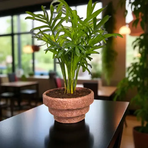 The Tread- 4.5"x4.5"x2.5" I Stepped Planter I Terracotta Red I Rough stoned texture I Handcrafted