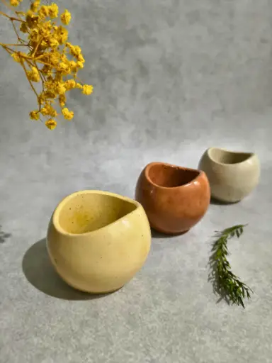 The Glore-2.75x3.5" I Handcrafted I Planter I Eco Freindly I Made from construction waste I Pack of 3.